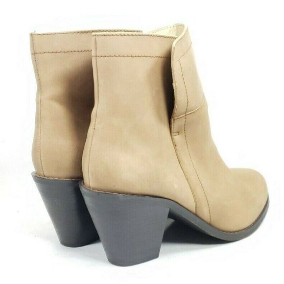 Santa Fe Boot Co. Heeled Ankle Boots Women's Size 9 Tan Leather Slip On - Picture 6 of 8